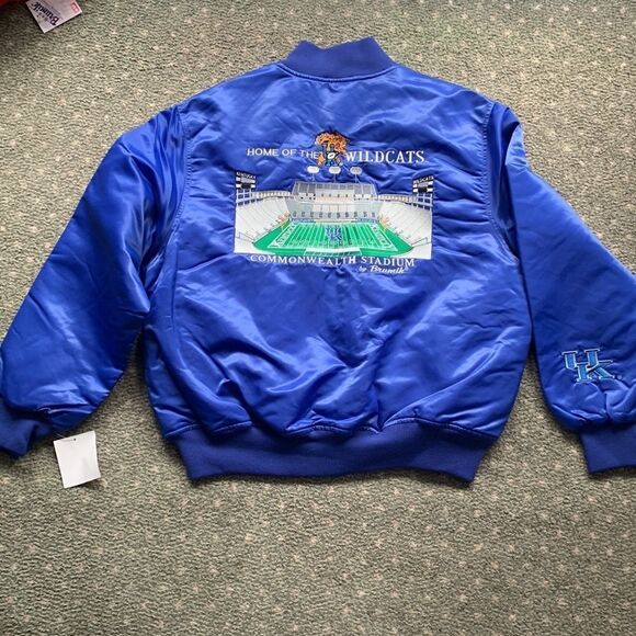 2 XL Brand New Vintage 90s Kentucky Wildcats Bomber Football Jacket - Picture 2 of 8